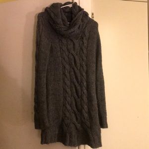 Grey Oversized Sweater Dress